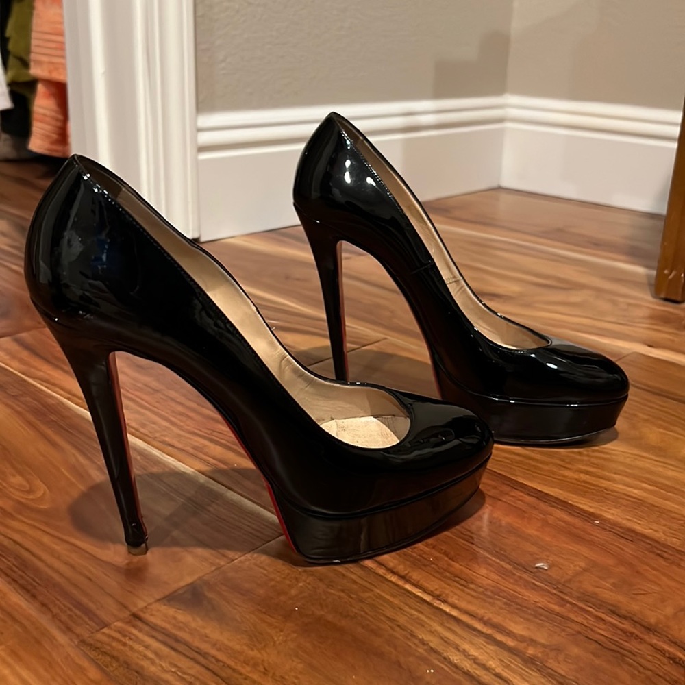 Christian Louboutin Black Patent Leather Pumps